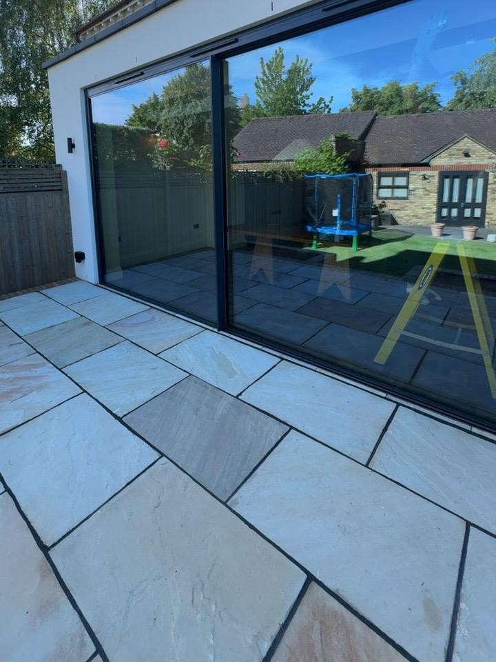 Completed private residential rear extension and terrace